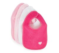 Lot de 4 bavoirs bébé en coton imperméable 4x rose avec cœur 0/1M(50/54)