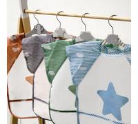 Monsieur Bébé - Lot de 4 bavoirs pour bébé imperméables - Manches courtes