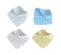 Lot de 4 bavoirs pour bébé - En coton - Multicouches - 20/25/30/34 cm - 4 pièces - Pour l'alimentation de bébé