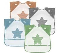Lot de 4 bavoirs pour bébé imperméables - Manches courtes - Monsieur Bébé Multicolore G