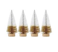 Lot de 4 beaux sapins de Noël pour décoration de vacances, petits centres de table, panneaux d'ornement, petit arbre
