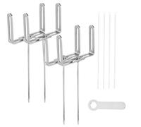 Lot de 4 becs de descente en acier galvanisé pour tuyau de descente en extérieur et support réglable pour tuyau de descente