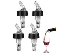 Lot de 4 becs verseurs de bouteilles, 20/30/40/50 ml, distributeur de pourers, doseur de bar anti-fuite, doseur précis, doseur transparent, doseur pour bar à la maison, vin, cocktails