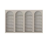 Vente-unique - Lot de 4 bibliothéques avec 6 niches - Beige - CYMORA
