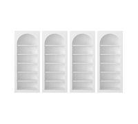 Lot de 4 bibliothèques avec 6 niches - Blanc - CYMORA