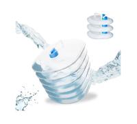 Lot de 4 bidons d'eau pliables, ovales, avec poignée et bec verseur, 15 L, pour le camping