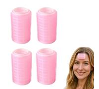 Lot de 4 bigoudis à frange auto-adhésifs double couche de 7,6 cm pour volume, sans sensation de tiraillement, 2 en 1 à boucler et épingle à clipser, pour filles, femmes