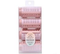Lot de 4 bigoudis en ABS rose pour frange et vagues | Plastique ABS rose, léger, construction robuste, ne tire pas, sans danger pour tous les types de cheveux