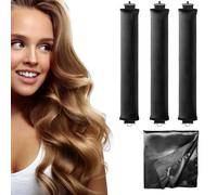 Lot de 4 bigoudis sans chaleur, boucles sans chaleur pour tous les types de cheveux, noir