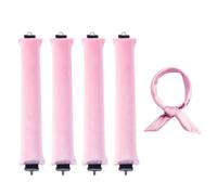 Lot de 4 bigoudis sans chaleur pour une nuit - Fer à friser sans chaleur pour protéger les cheveux - Il suffit de les sécher à l'air libre pour coiffer les cheveux - Ensemble de bigoudis paresseux en
