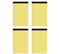 Lot de 4 bloc-notes lignés déchirables pour livres à gratter, fournitures scolaires, petits bloc-notes juridiques