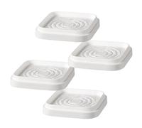 Lot de 4 blocs carrés empilables et antidérapants pour machine à laver, canapé, réfrigérateur, bureau, table, armoire, dortoir