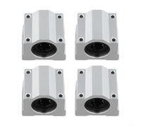 Lot de 4 blocs coulissants à roulement linéaire SCS16UU de 16 mm pour imprimantes CNC et 3D, haute capacité de charge, alliage d'aluminium