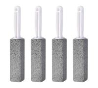 Lot de 4 Blocs de Brosse de Nettoyage de Pierre Ponce pour Toilettes, Pierre de Nettoyage avec PoignéE Nettoyant, Toilettes Propres à La Pierre Ponce,Pour Nettoyer Les Toilettes,Les Cuisines