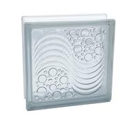 Lot de 4 blocs de construction en verre transparent océan - 24 x 24 x 8 cm
