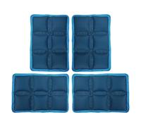 Lot de 4 blocs de glace fins et réutilisables pour boîte à déjeuner | Résine polyester absorbant les fuites | Inserts de sacs isothermes - École, voyage, camping, plage