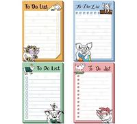 Lot de 4 blocs de notes amusants en forme d'animal collant à faire - Poule, chien, chat, cochon - Cadeau pour amoureux du poulet - Cadeau pour coq, bébé, grange, accessoires de décoration de bureau, 10,2 x 15,2 cm (cochon)