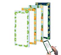 Lot de 4 blocs de notes lignés, faciles à démarrer sur le thème des fruits | Mini blocs de notes pour la maison, les voyages en plein air, le travail, l'étude, Li