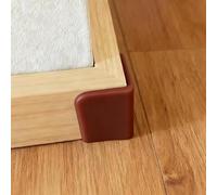 Lot de 4 blocs de protection autocollants pour plinthe Marron