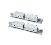 Lot de 4 blocs de roulement linéaires miniatures SBR16LUU - Pièce de diapositives d'arriage linéaire + guides linéaires - 2 pièces - Rail de support SBR16 (200 mm)