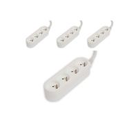 - Lot de 4 blocs multiprise 4x16A 3500W câble 1,5m - Blanc
