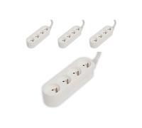 Chacon - Lot de 4 blocs multiprise 4x16A 3500W câble 3m - Blanc Blanc