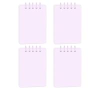 Lot de 4 blocs-notes à double bobine, 160 pages larges, ligné, petit bloc-notes de poche, bloc-notes pour écrire, prendre des notes, bloc-notes rechargeable