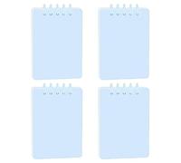 Lot de 4 blocs-notes à double bobine, 160 pages larges, ligné, petit bloc-notes de poche, bloc-notes pour écrire, prendre des notes, bloc-notes rechargeable