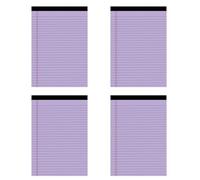 Lot de 4 blocs-notes colorés au format lettre, 50 feuilles lignées, chaque bloc-notes pour la prise de notes, la planification, les fournitures scolaires, bloc-notes coloré, bloc-notes élégant et