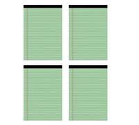 Lot de 4 blocs-notes colorés au format lettre, 50 feuilles lignées, chaque bloc-notes pour la prise de notes, la planification, les fournitures scolaires, bloc-notes coloré, bloc-notes élégant et