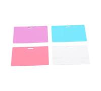 Lot de 4 Blocs-notes Effaçables en Silicone Horizontal pour Personnel Administratif, Anti-taches, Facile à Utiliser, 8 X 5 Cm, Réutilisable (4 pièces horizontales)
