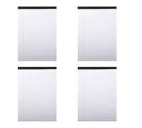 Lot de 4 blocs-notes lignés de couleur format lettre, 50 feuilles par bloc pour étudiants, bureau, planification quotidienne, efficacité du travail