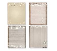 Lot de 4 blocs-notes rustiques assortis Rustique