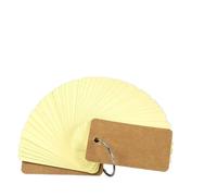 Lot de 4 blocs-notes vierges, fiches, révision, papeterie, petits cahiers for études et bureau pour Prise de Notes(Yellow)