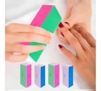 Lot de 4 blocs polissoirs à ongles fluorescents multicolores | Le lot de 4 pièces fluorescentes multicolores vous offre des blocs polissoirs rectangulaires pour limer les bords et affiner