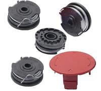 Lot de 4 Bobines de Fil + 1 Cache-Bobine pour Coupe-Bordure Bosch ART 24, 27, 30 et ART 30-36 LI, Interchangeable avec la Référence F016800351