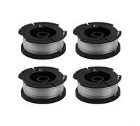 Lot de 4 bobines de fil pour Black and Decker avec capuchon de bobine et accessoire à ressort (4 bobines de fil)