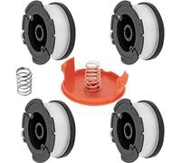 Lot de 4 bobines et fil pour débroussailleuse électrique,compatible avec Black Decker,remplace AF-100 ST5530-GB GLC3630L20-GB STC1820PC-GB BESTA530-GB BESTA525-GB (avec 1 capuchon,1 ressort