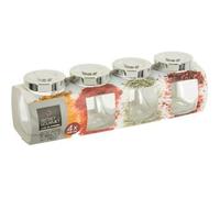 Lot de 4 Bocaux à Épices ""Loupa"" 200ml Transparent
