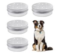 Lot de 4 bocaux à parfum pour chien - Boîte de dressage en aluminium pour chiots de petite taille, kit de démarrage essentiel pour le dressage du chiot et la détection des odeurs