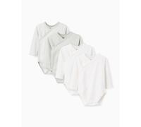 Lot De 4 Bodies En Coton Croisés Multicolore 1/3M(54/60)