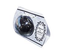 lot de 4 Boîte à dragées ARABESQUE - BALLOTIN BOULE 6 CM personnalisé avec votre texte pour mariage couleur noir et blanc - ballotin à dragées design et moderne