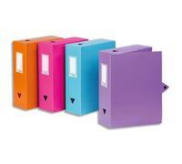 VIQUEL Boîte de classement CLASSDOC, en polypropylène 8/10ème, dos 10cm, coloris assortis