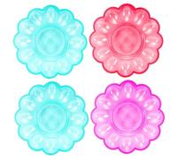 Lot de 4 Boîte de Rangement pour Œufs, Stable, en Plastique | Cuisine et Salle à Manger, Gain de Place, Plateau Pratique, Supporte les Œufs, Usage Domestique Couleur