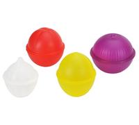 MASTRAD - Boîtes de conservation légumes - Lot de 4 Formes: Ail, Oignon, Citron, Tomate - Emboîtables - Lave Vaisselle - F91354, Vert