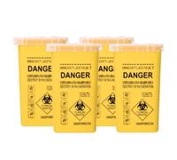 Lot de 4 boîtes à aiguilles jaunes pour aiguilles et aiguilles de destruction