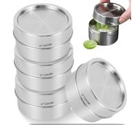 Lot de 4 boîtes à déjeuner en acier inoxydable - Anti-fuite - Avec couvercle - 250 ml - Convient pour les collations, les fruits, les céréales, les soupes, etc. - Petite boîte à déjeuner en acier