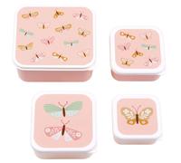 Lot de 4 boîtes à goûter rose TU