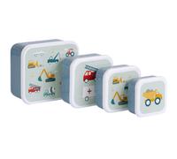Lot de 4 boîtes à goûter Véhicules