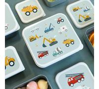 Lot de 4 boîtes à goûter véhicules